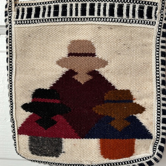 VINTAGE HANDMADE PERUVIAN ALPACA WOOL  CROSSBODY PURSE - Picture 5 of 7